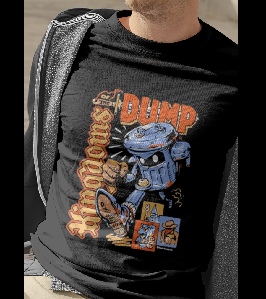 Kingdoms Of The Dump Cartoon Trash Can Character Fighting Adventure T-Shirt