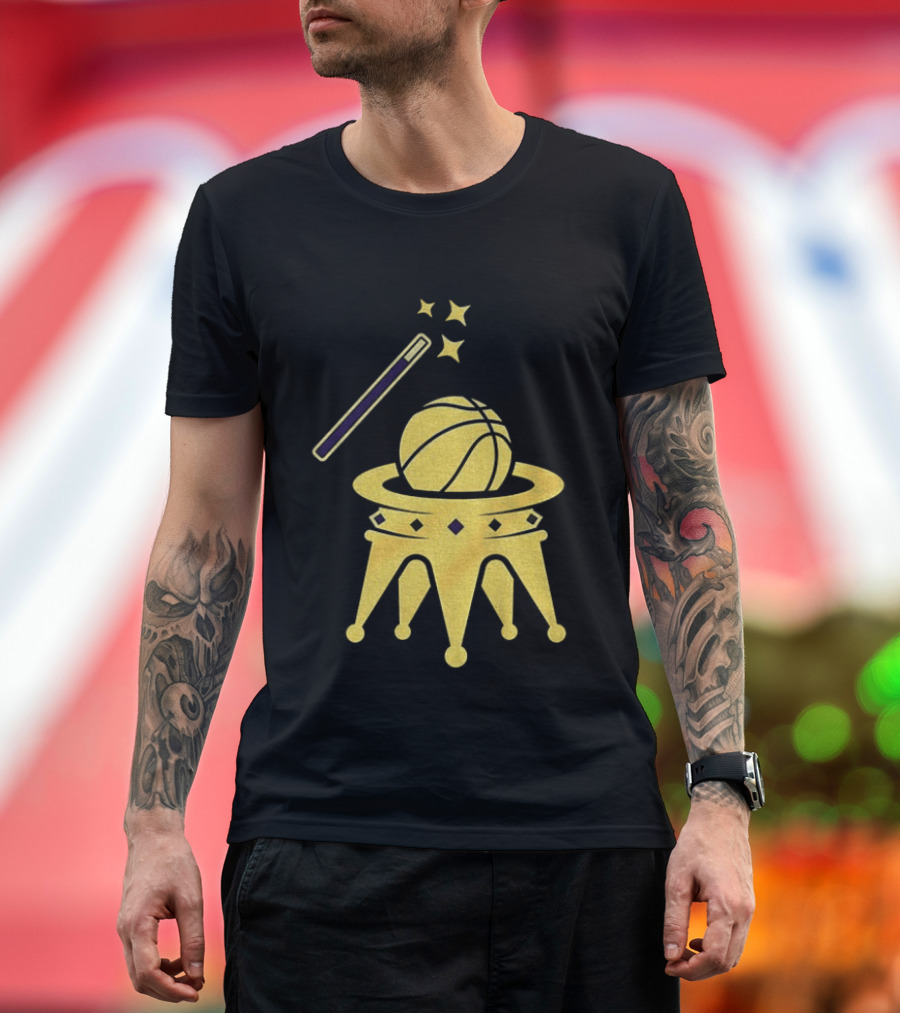 LeBron James Los Angeles Lakers Basketball King James Vintage Magic Wand Crown T-Shirt