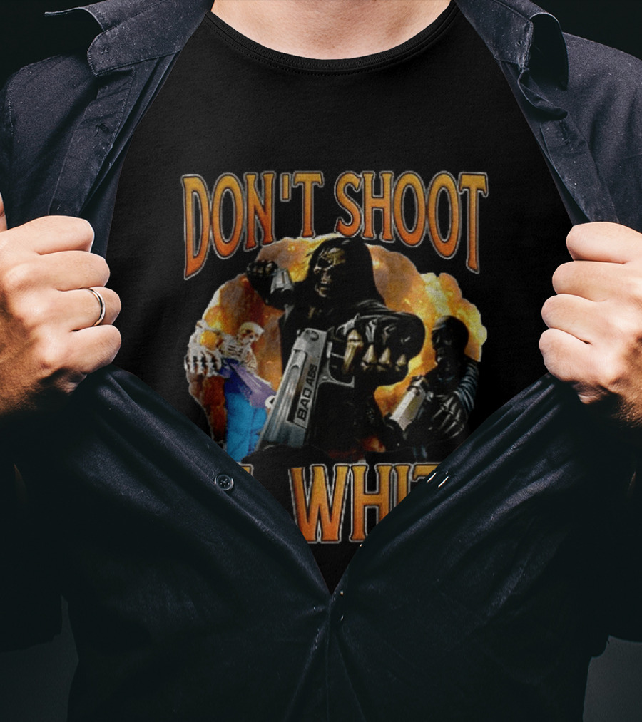 Skeleton Don’t Shoot I’m White Racist Meme T-Shirt