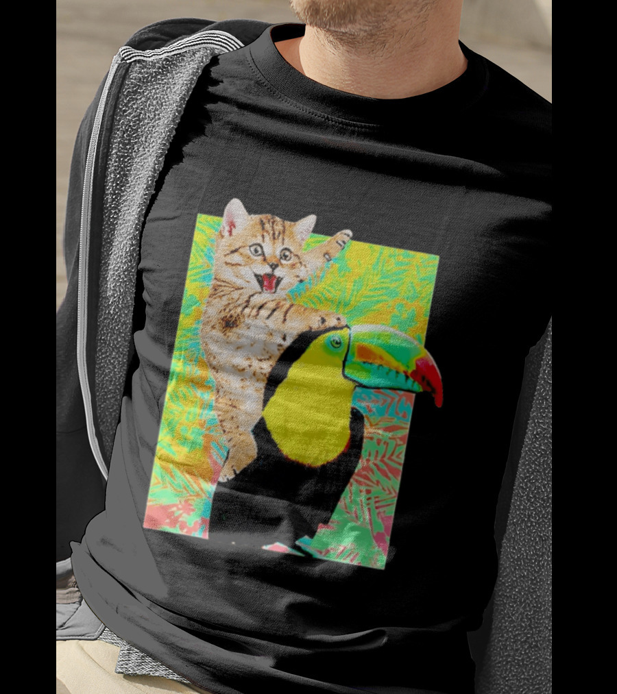 Liv And Maddie Joey Rooney Cat Toucan Ride Vibrant Animal Adventure T-Shirt