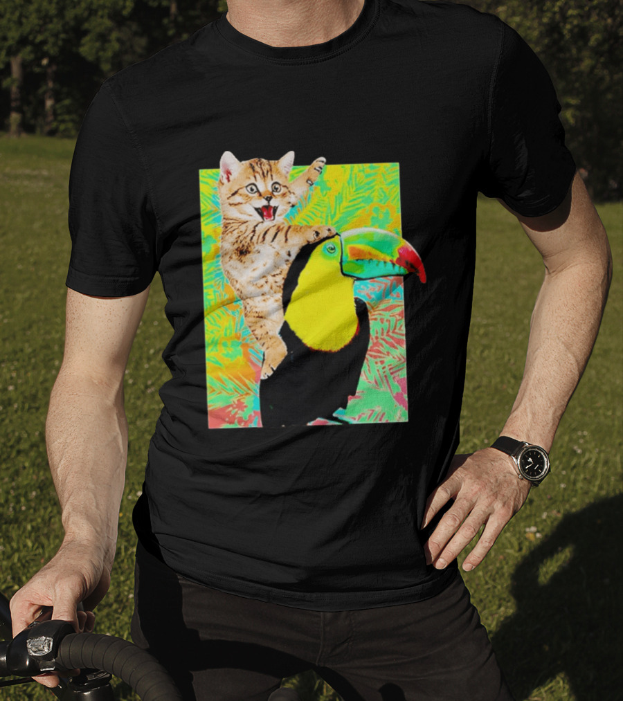 Liv And Maddie Joey Rooney Cat Toucan Ride Vibrant Animal Adventure T-Shirt