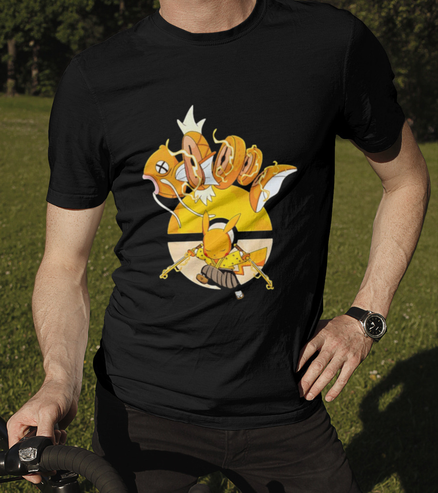 Magikarp And Pikachu Thunder Sashimi Showdown Ultimate Battle T-Shirt