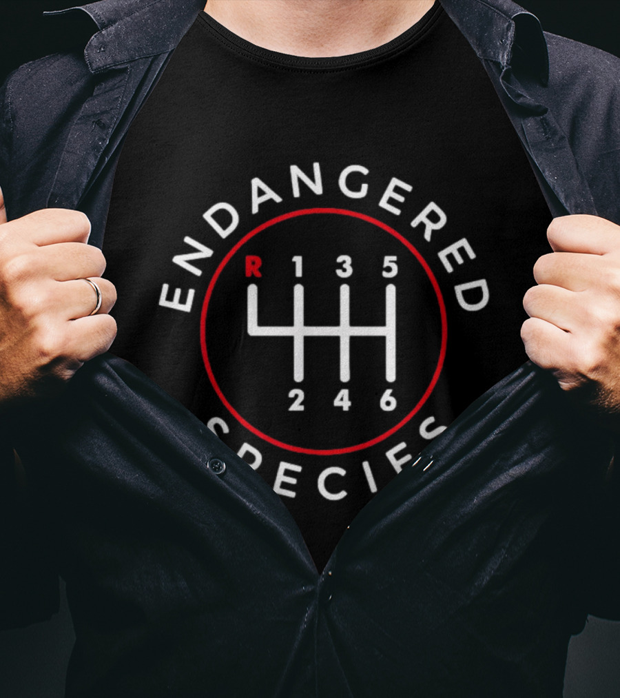 Endangered Species Manual Gear Shift T-Shirt
