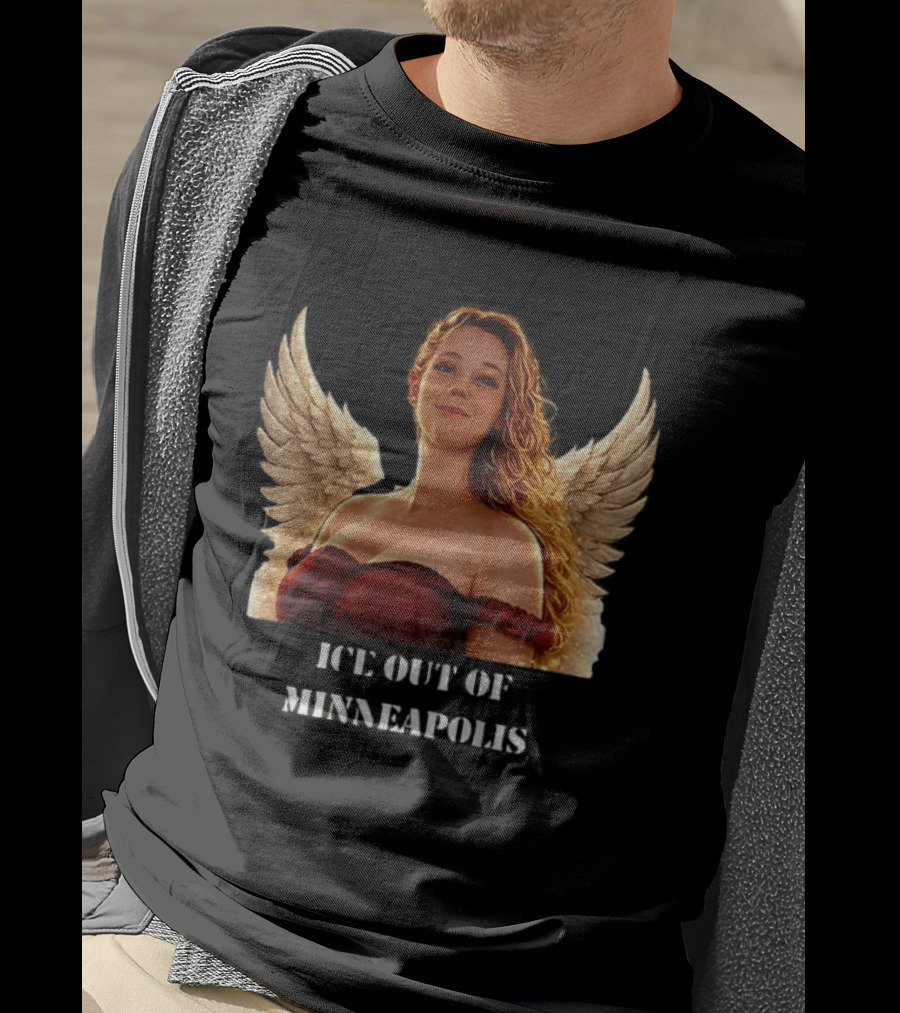 Minnesota Mayor Ice Out Of Minneapolis Justice For The Renee Nicole Angel Wings T-Shirt
