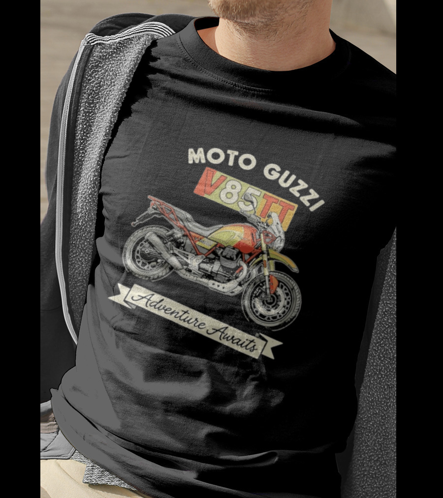 Moto Guzzi V85TT Adventure Awaits T-Shirt