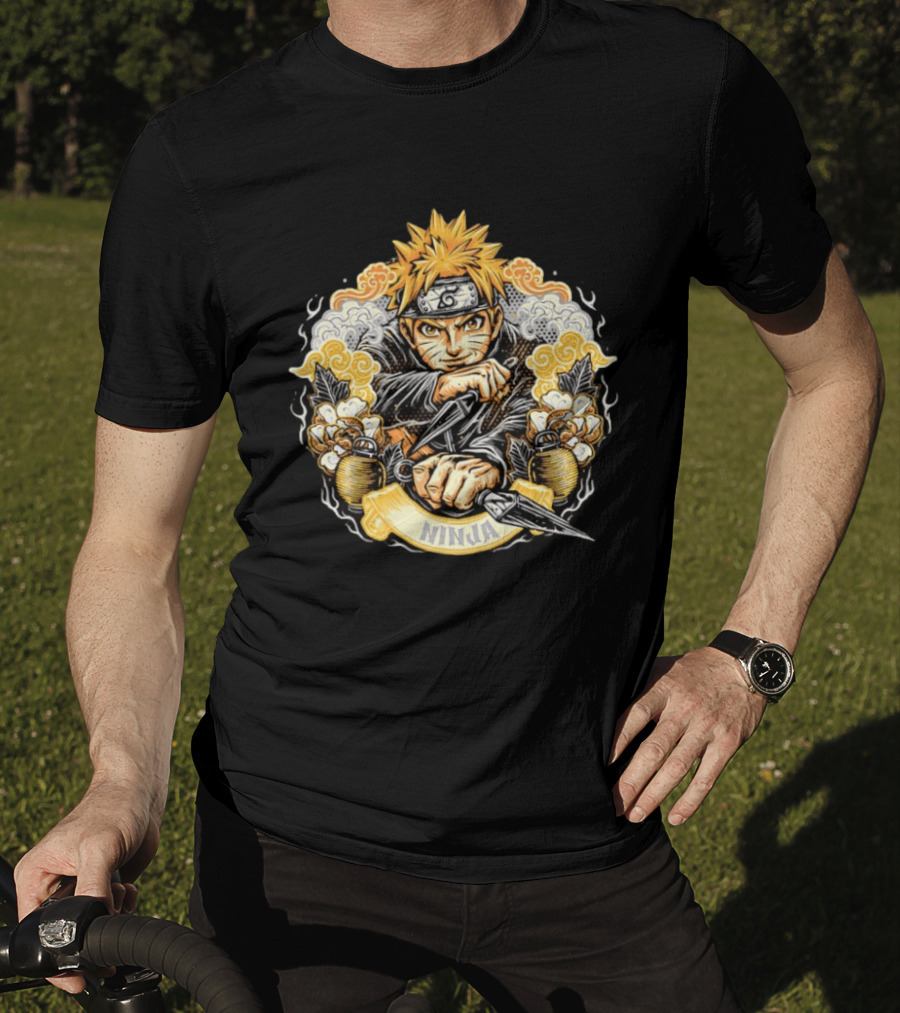 Ninja Naruto Uzumaki Kunai Warrior T-Shirt