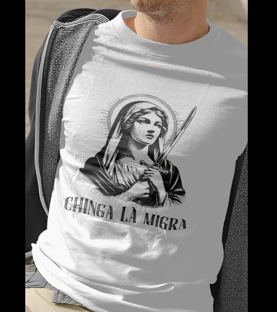 Chinga La Migra Political Abolition Message T-Shirt