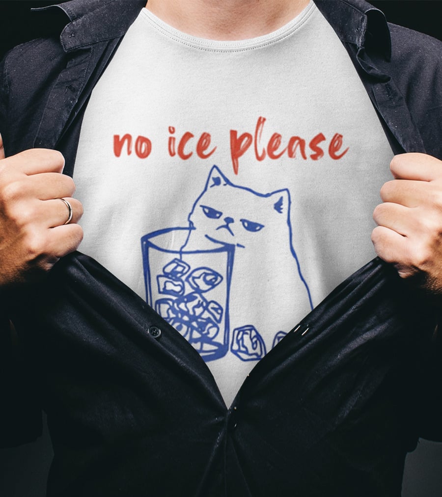 No Ice Please Cat Anti ICE Political T-Shirt