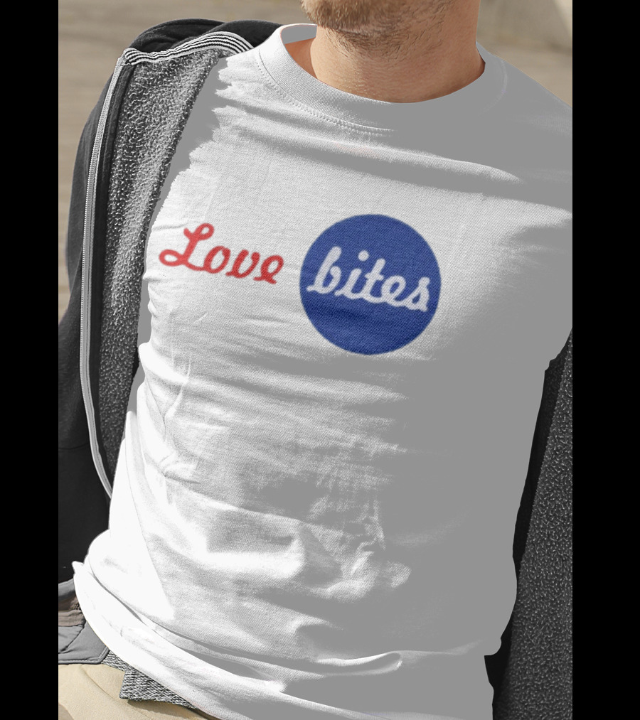 Love Bites Retro Red Blue T-Shirt
