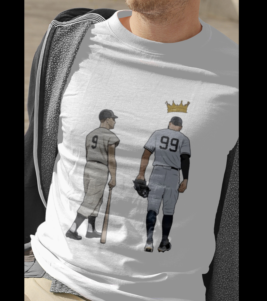 Roger Maris 9 Aaron Judge 99 Crown New York Yankees Fleece T-Shirt