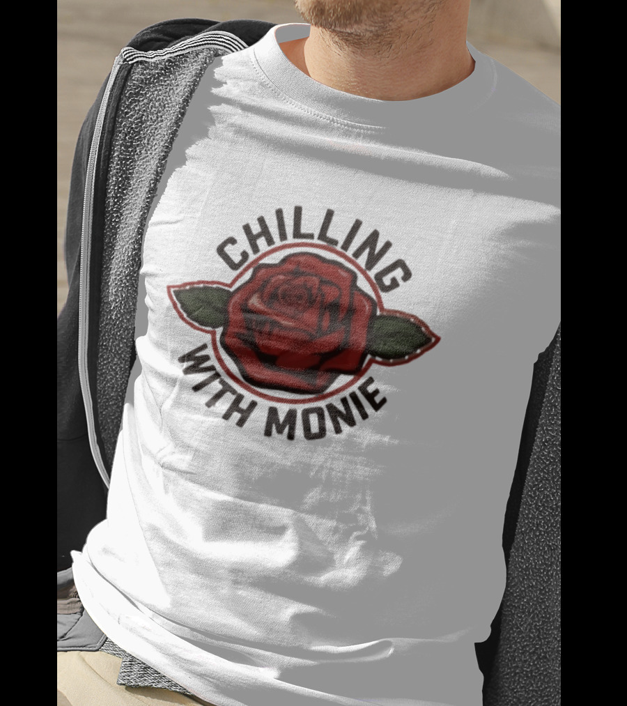 Chilling With Monie Red Rose T-Shirt