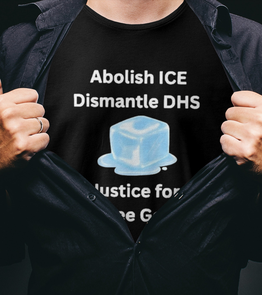 Abolish ICE Dismantle DHS Justice For Renee Good Melting Ice Cube Symbolism T-Shirt