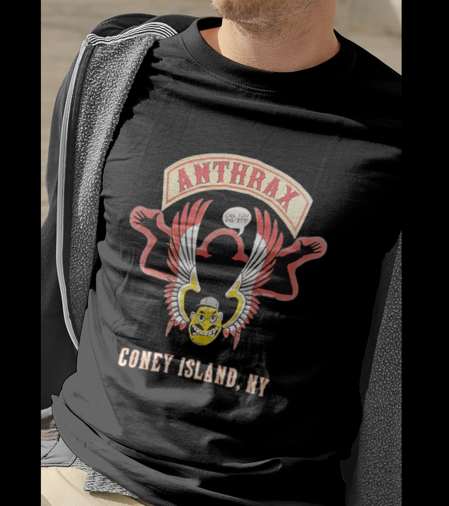 Anthrax Coney Island NY Can You Dig It Wings T-Shirt