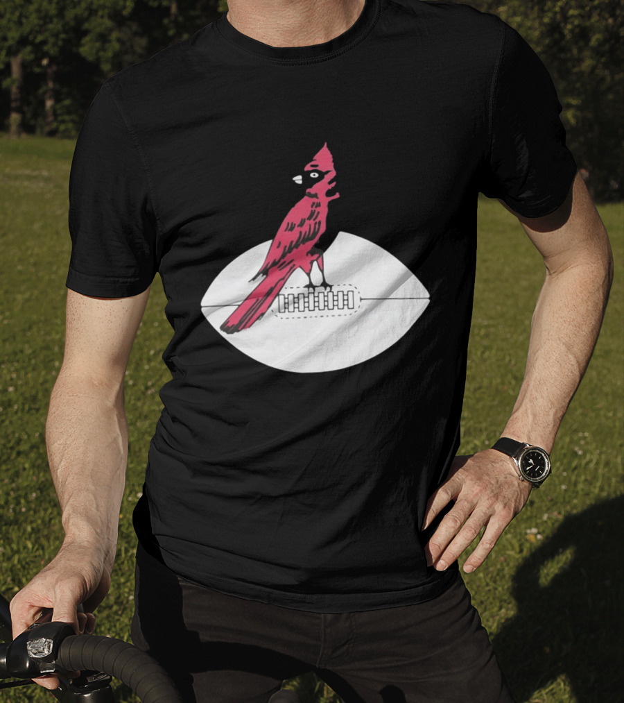 Arizona Cardinals Bird On Football T-Shirt