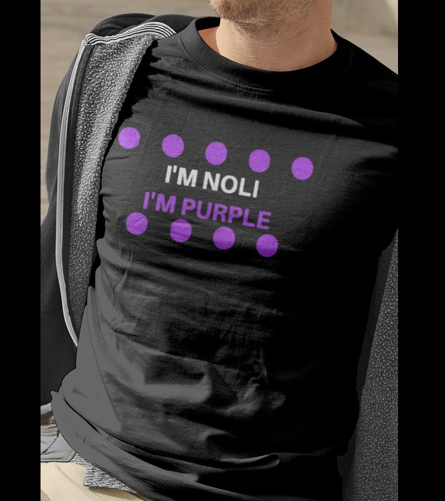I'm Noli I'm Purple Dotted T-Shirt
