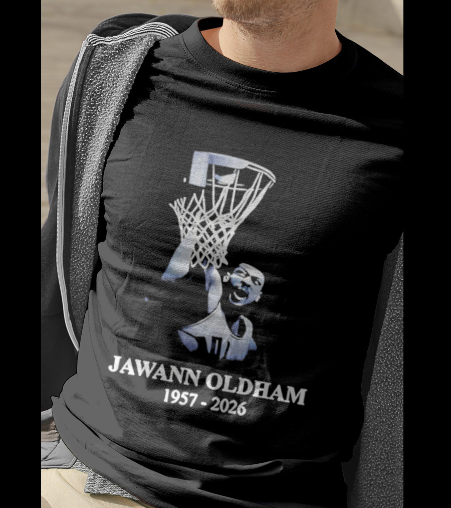 Jawann Oldham 1957 2026 Basketball Dunking T-Shirt