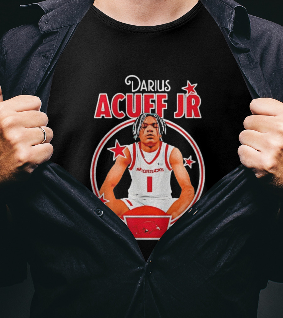Darius Acuff Jr Arkansas Razorbacks Basketball Player Star Athlete T-Shirt