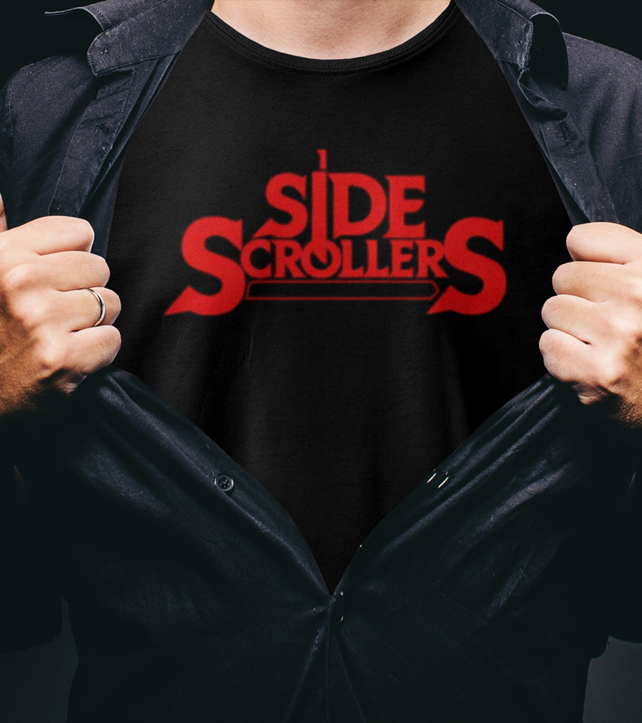 Side Scrollers Classic Red Gaming T-Shirt