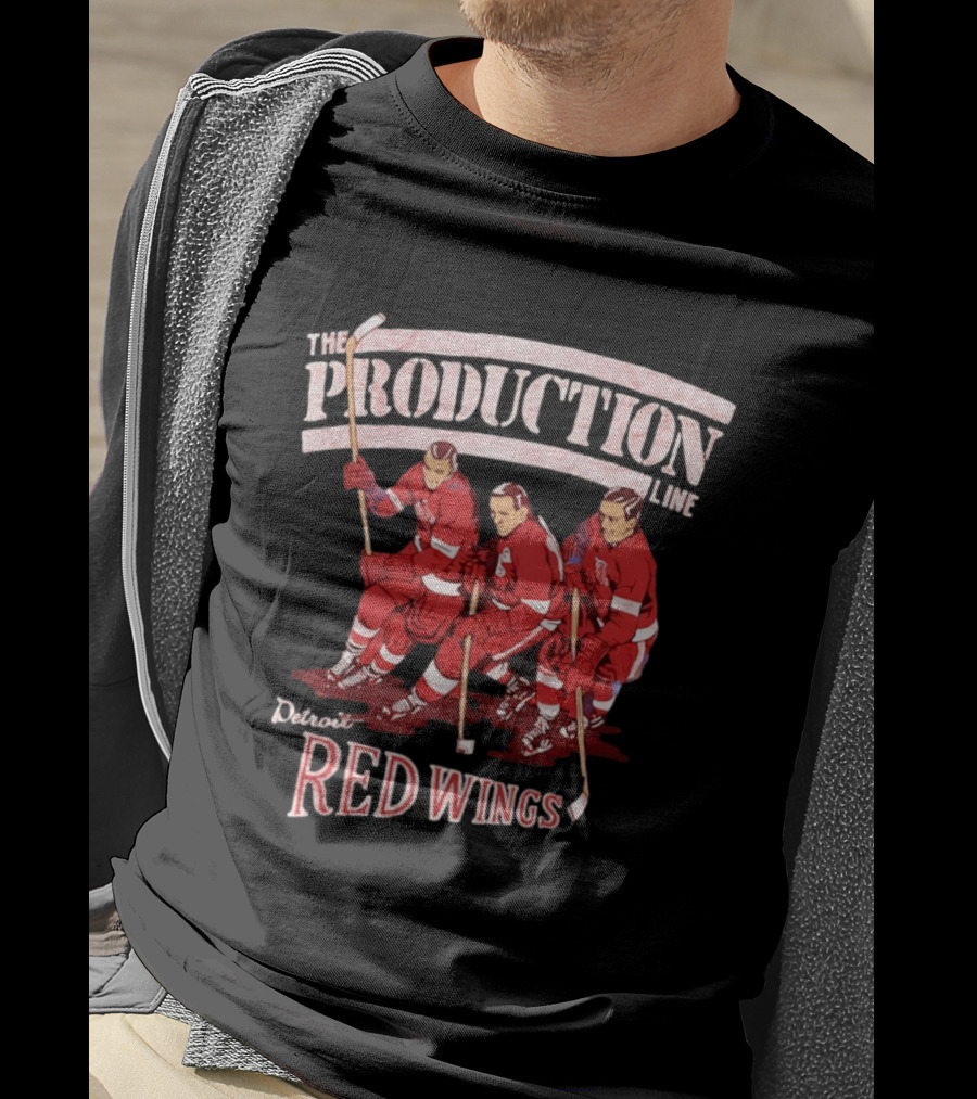 Detroit Red Wings The Production Line Hockey Legends T-Shirt