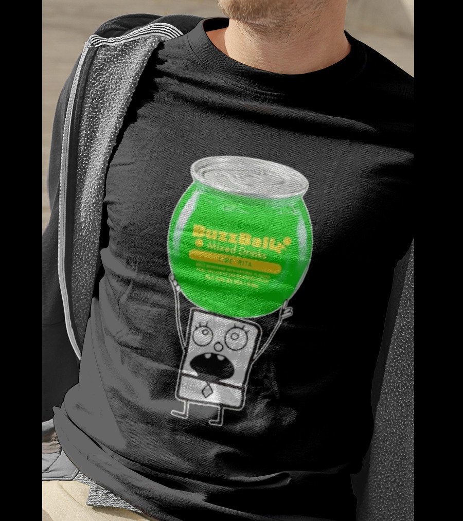 Doodlebob With BuzzBallz Lime Rita Mixed Drinks Can T-Shirt
