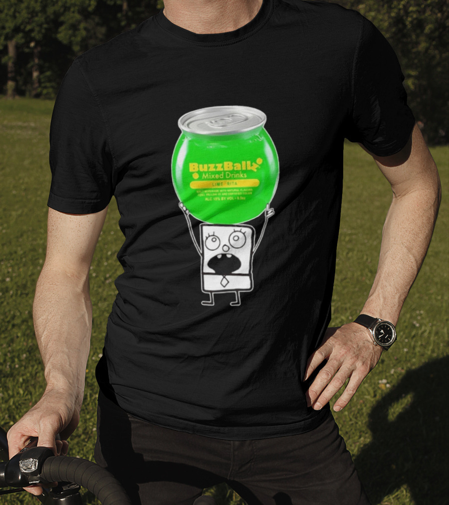 Doodlebob With BuzzBallz Lime Rita Mixed Drinks Can T-Shirt