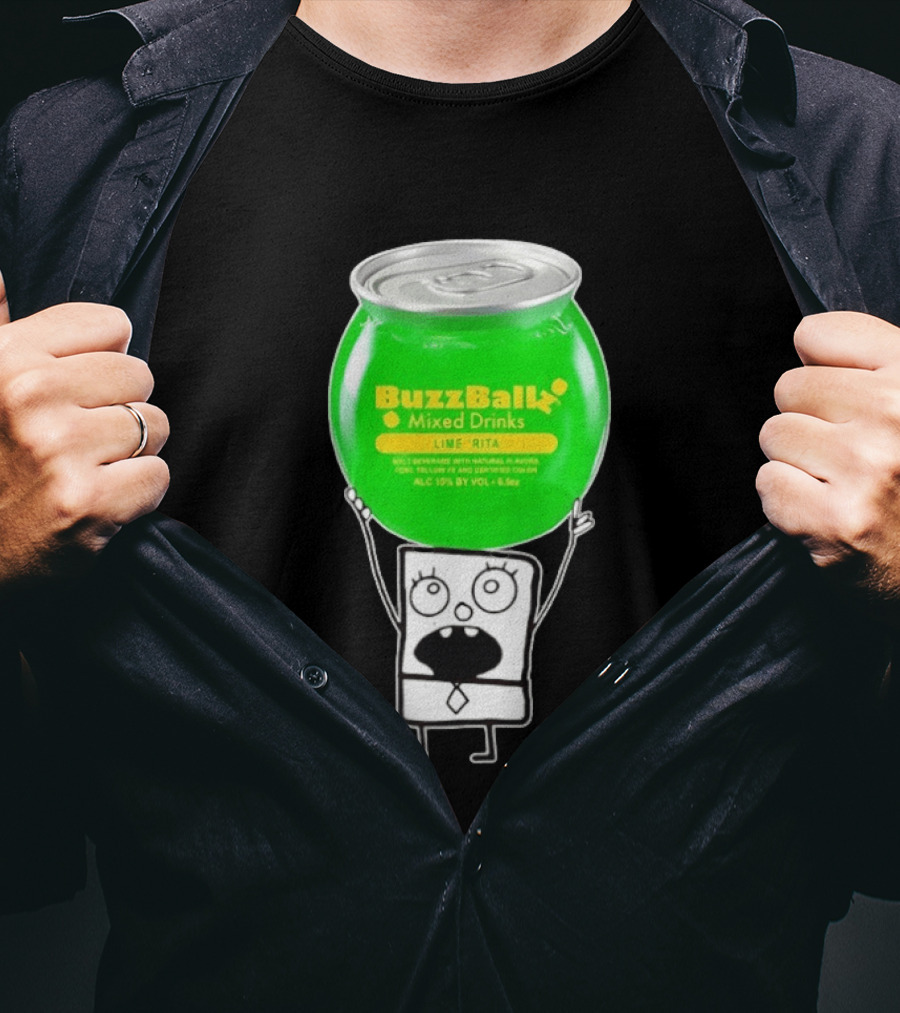 Doodlebob With BuzzBallz Lime Rita Mixed Drinks Can T-Shirt