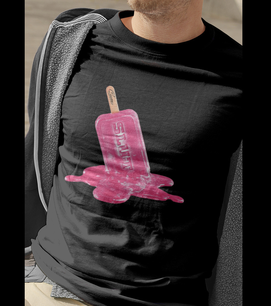 SLUT Pink Melting Ice Cream Stick T-Shirt