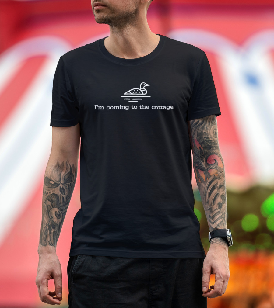 Duck I'm Coming To The Cottage Loon Lake House Nostalgia T-Shirt