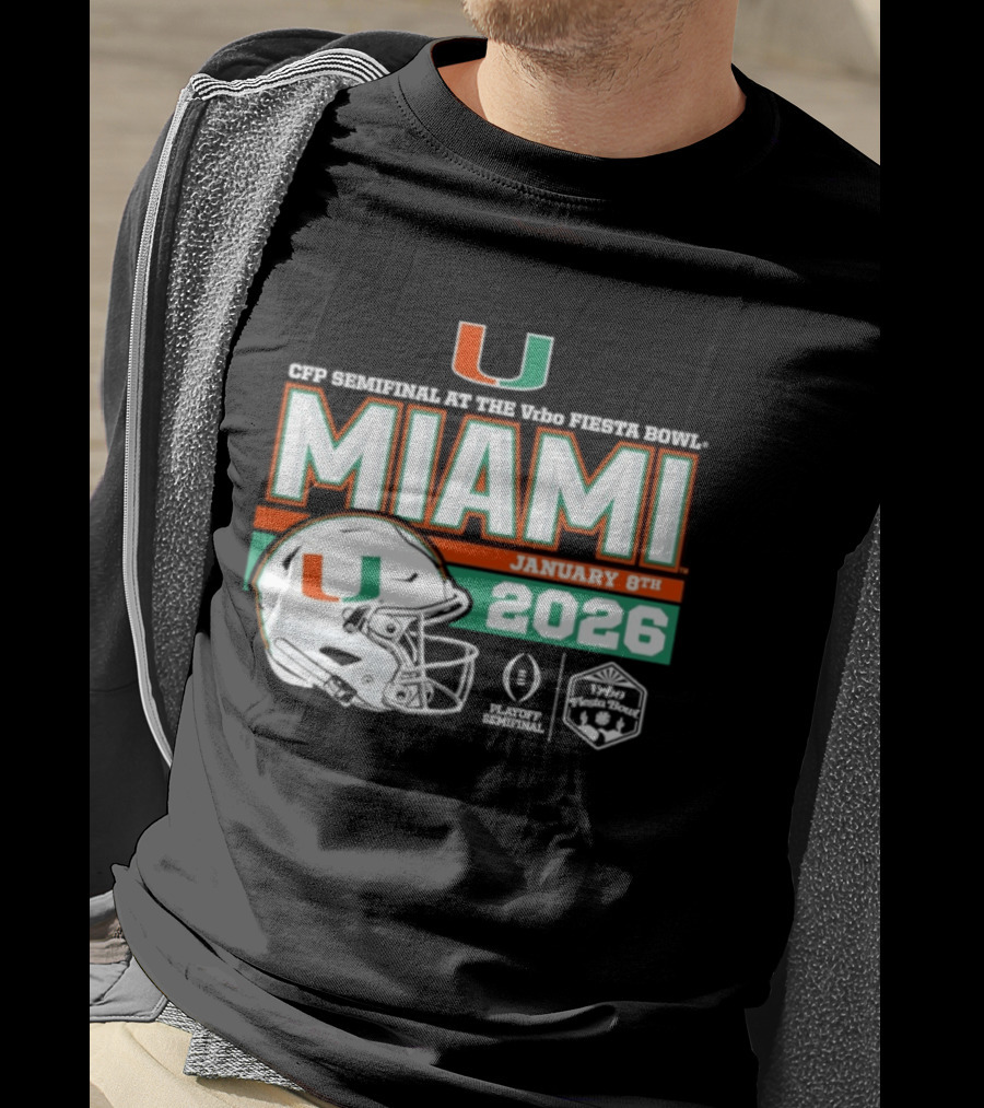 CFP Semifinal Vrbo Fiesta Bowl Miami Hurricanes January 8th 2026 T-Shirt