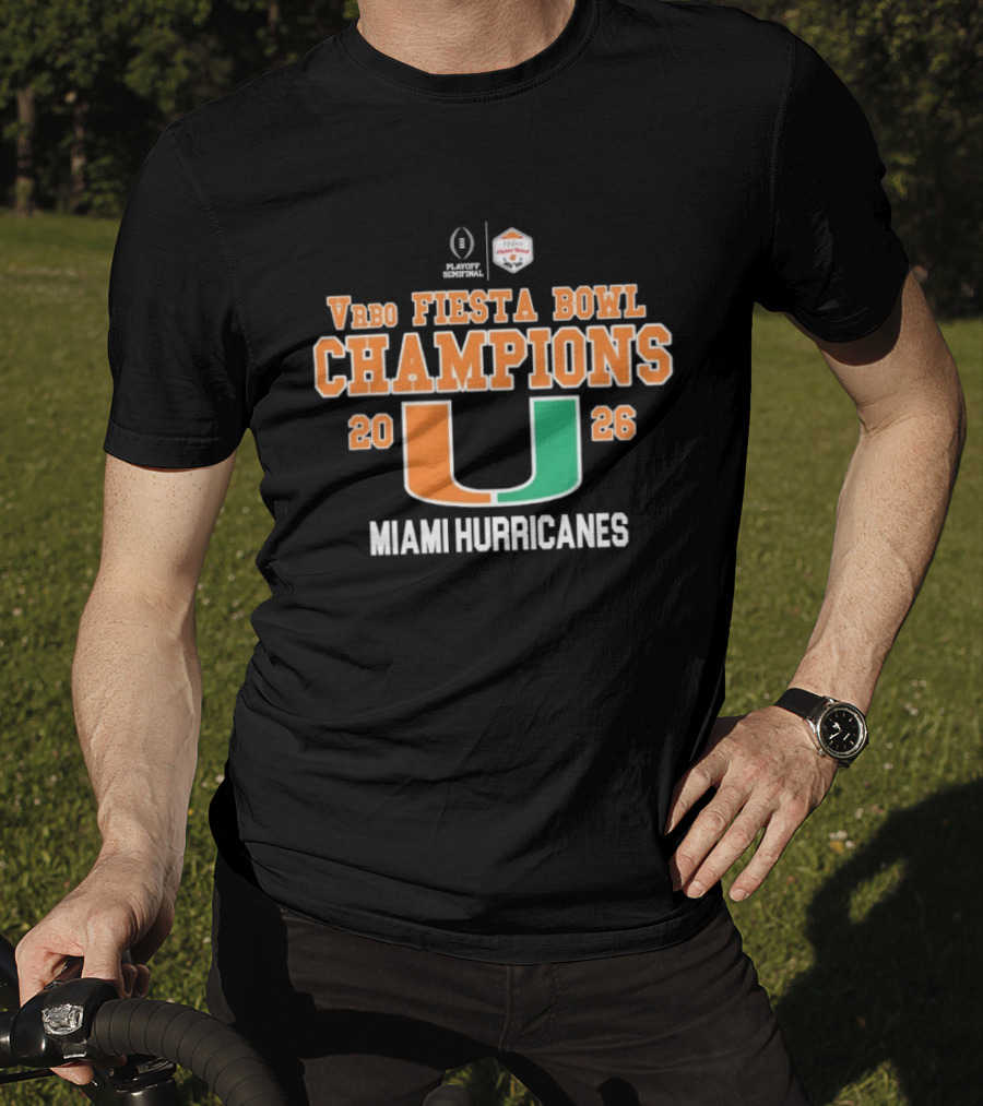 Vrbo Fiesta Bowl Champions 2026 Miami Hurricanes T-Shirt