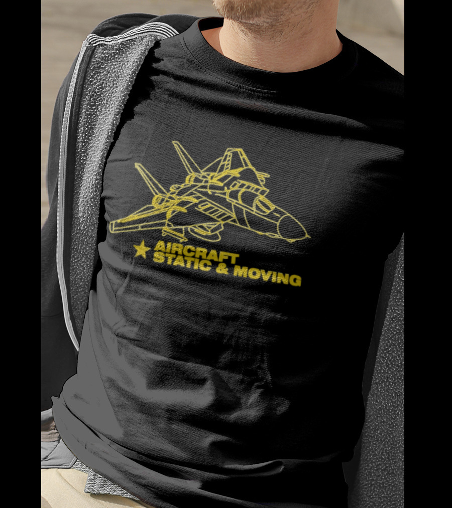 F 14 Tomcat Yellow Aircraft Static And Moving T-Shirt