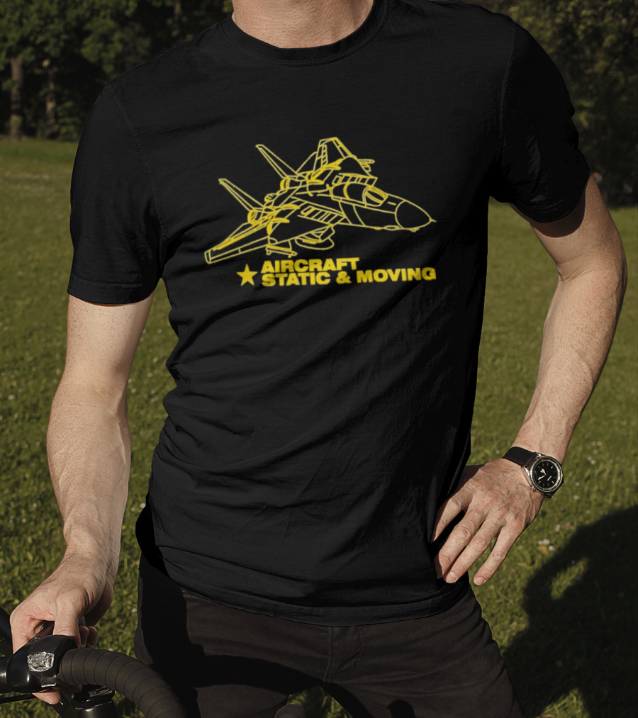 F 14 Tomcat Yellow Aircraft Static And Moving T-Shirt