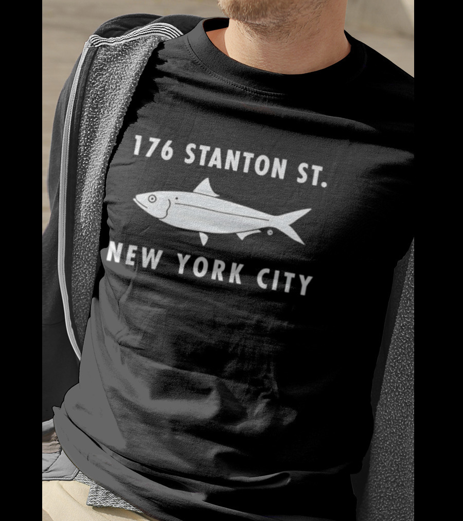 176 Stanton St Fish New York City T-Shirt