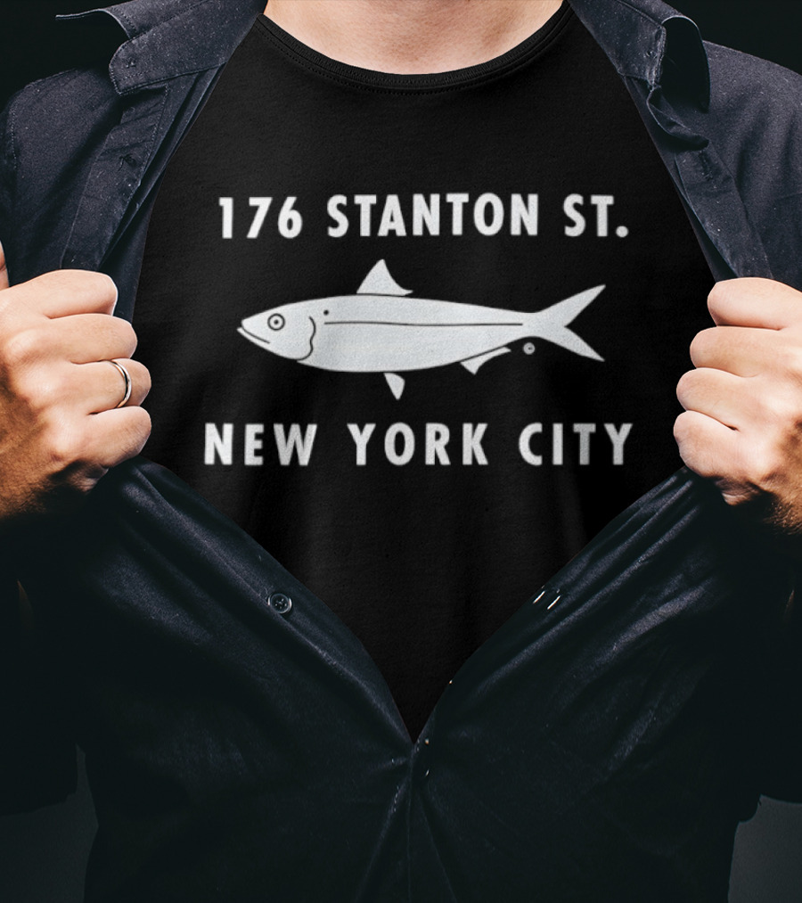 176 Stanton St Fish New York City T-Shirt