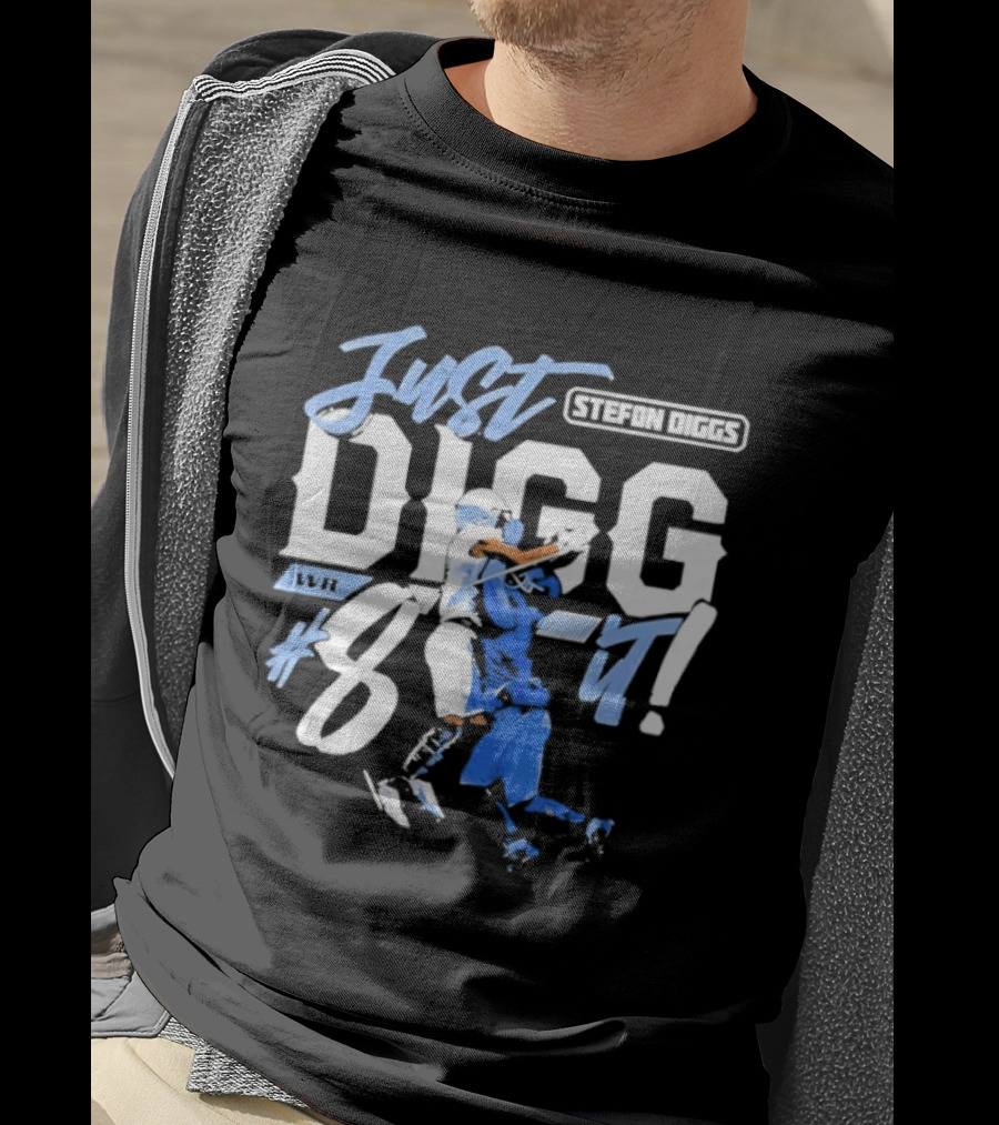 Stefon Diggs Just Digg It Number 14 Football Action T-Shirt