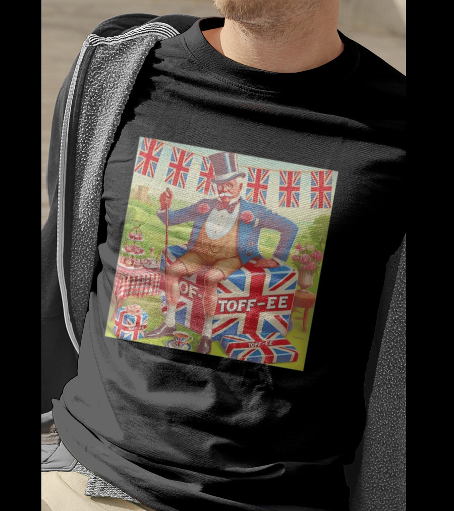 National English Toffee Party Vintage Union Jack Celebration T-Shirt