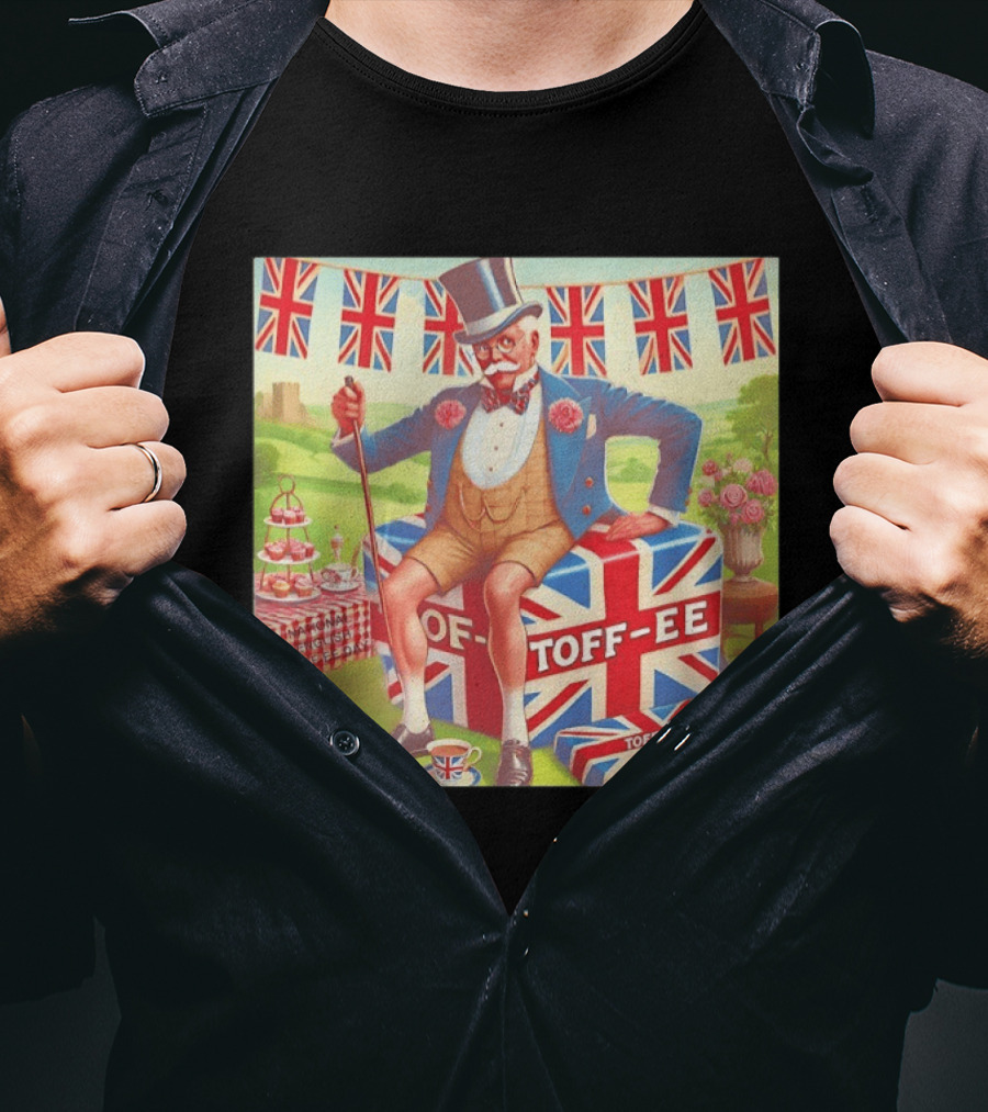 National English Toffee Party Vintage Union Jack Celebration T-Shirt