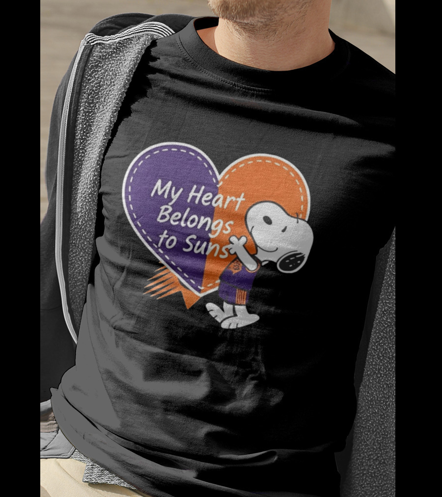 My Heart Belongs To Suns Snoopy Phoenix Suns Valentine 2026 T-Shirt