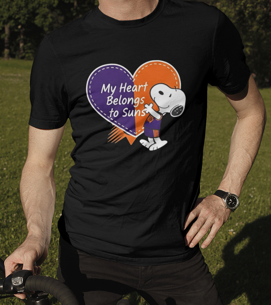 My Heart Belongs To Suns Snoopy Phoenix Suns Valentine 2026 T-Shirt