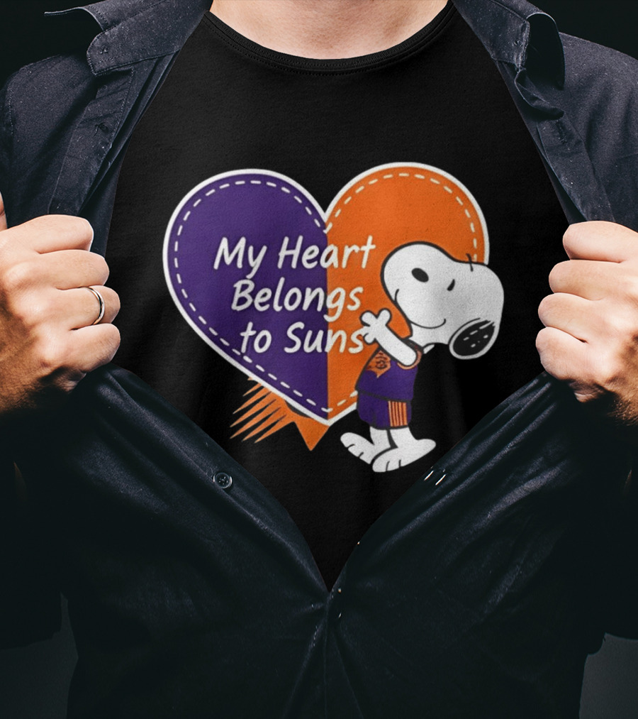 My Heart Belongs To Suns Snoopy Phoenix Suns Valentine 2026 T-Shirt