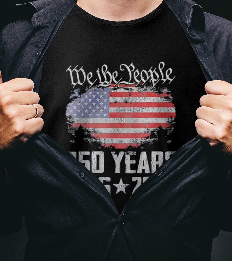 We The People 250 Years 1776 2006 American Flag T-Shirt