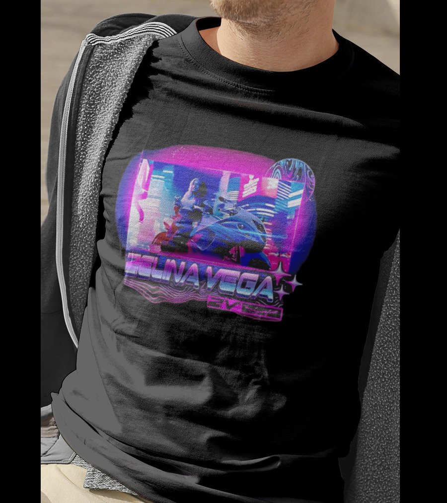 WWE Zelina Vega 2V Motorcycle Neon City T-Shirt