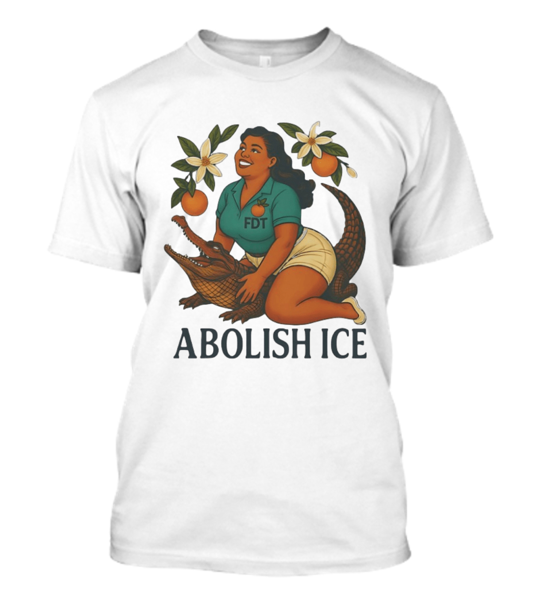 Abolish ICE FDT Alligator Orange Blossom T-Shirt