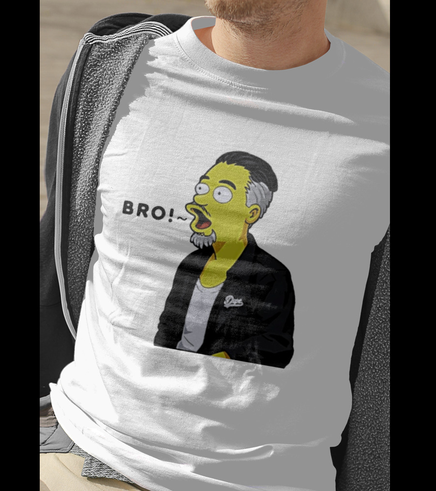 BRO The Simpson Basketball Player Inspired Character With Yellow Humor T-Shirt