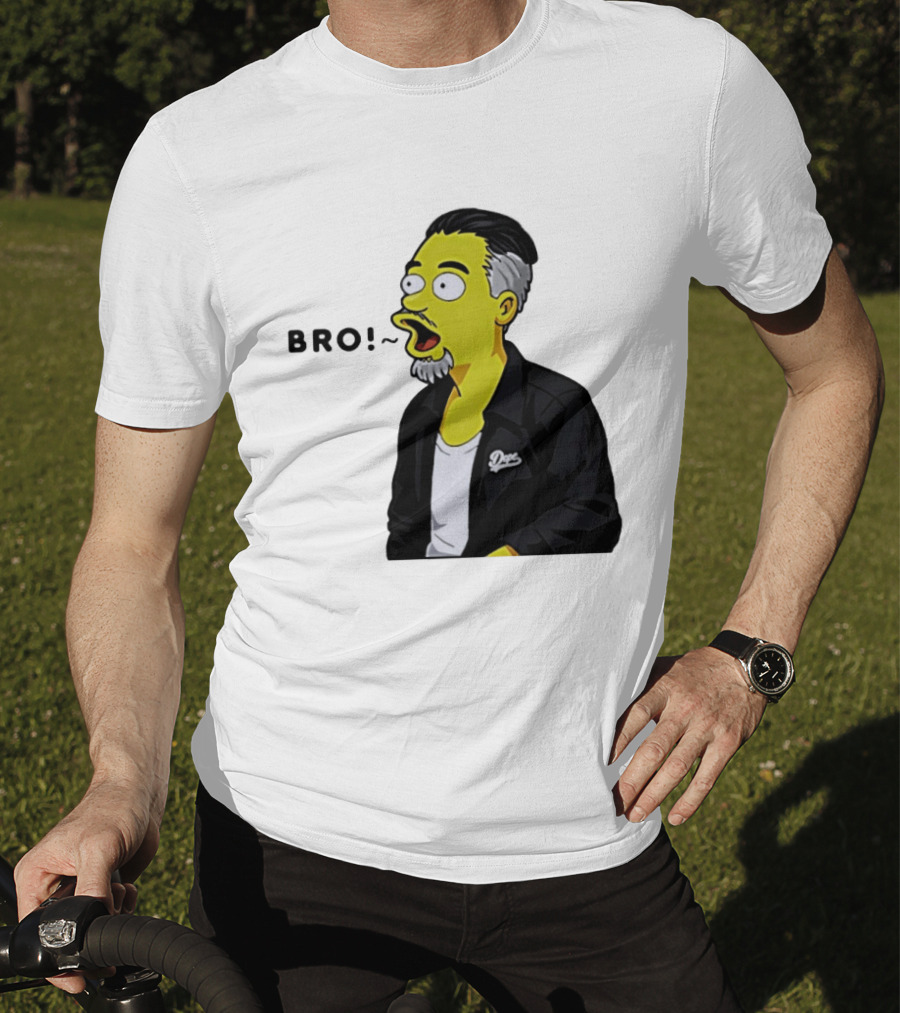 BRO The Simpson Basketball Player Inspired Character With Yellow Humor T-Shirt