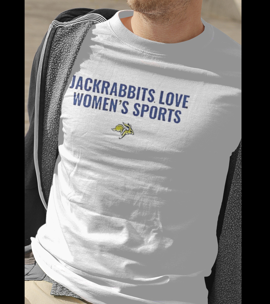 Jackrabbits Love Women's Sports Yellow Blue Jackrabbit T-Shirt