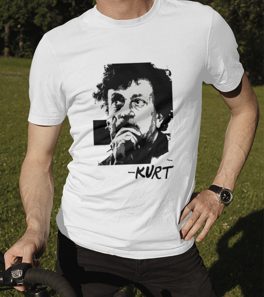 Kurt Vonnegut Vintage Portrait Signature T-Shirt