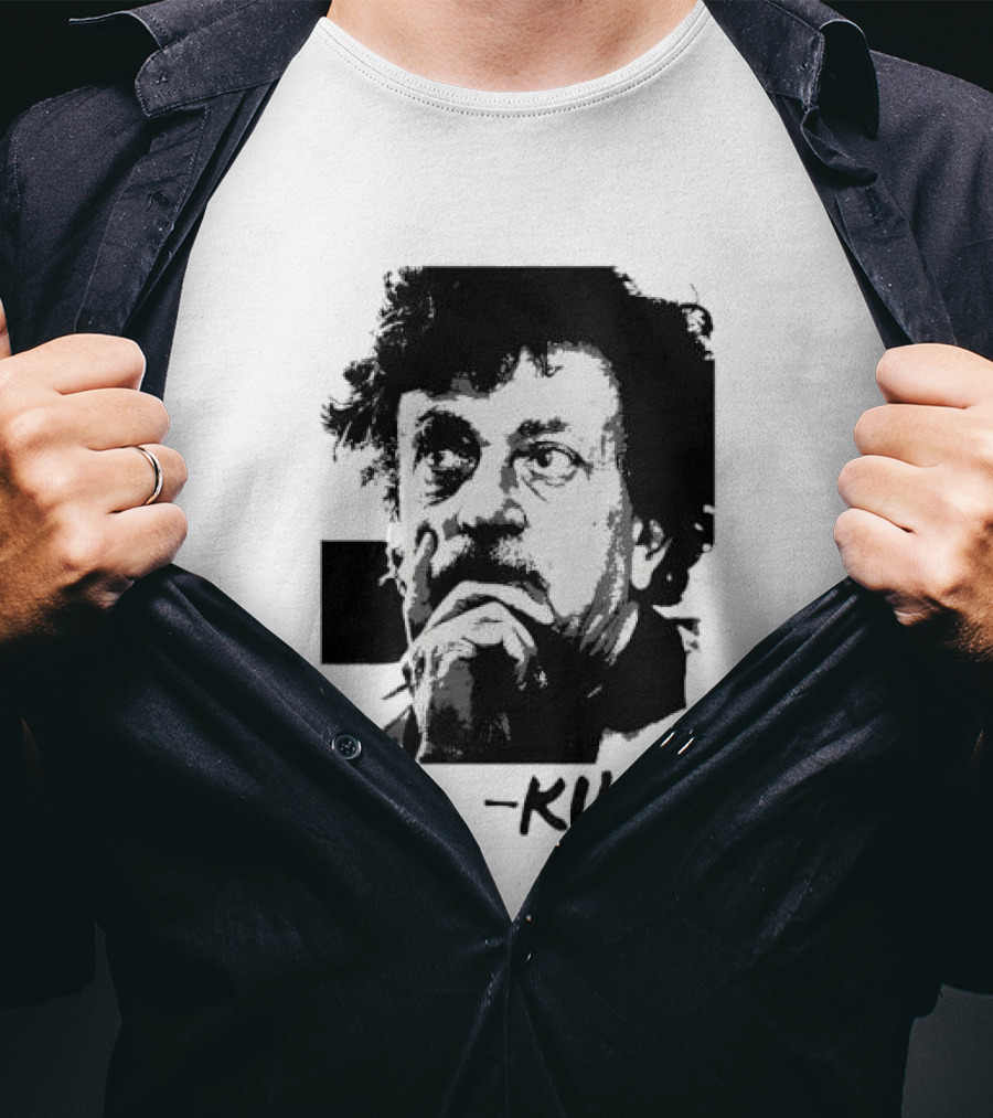 Kurt Vonnegut Vintage Portrait Signature T-Shirt
