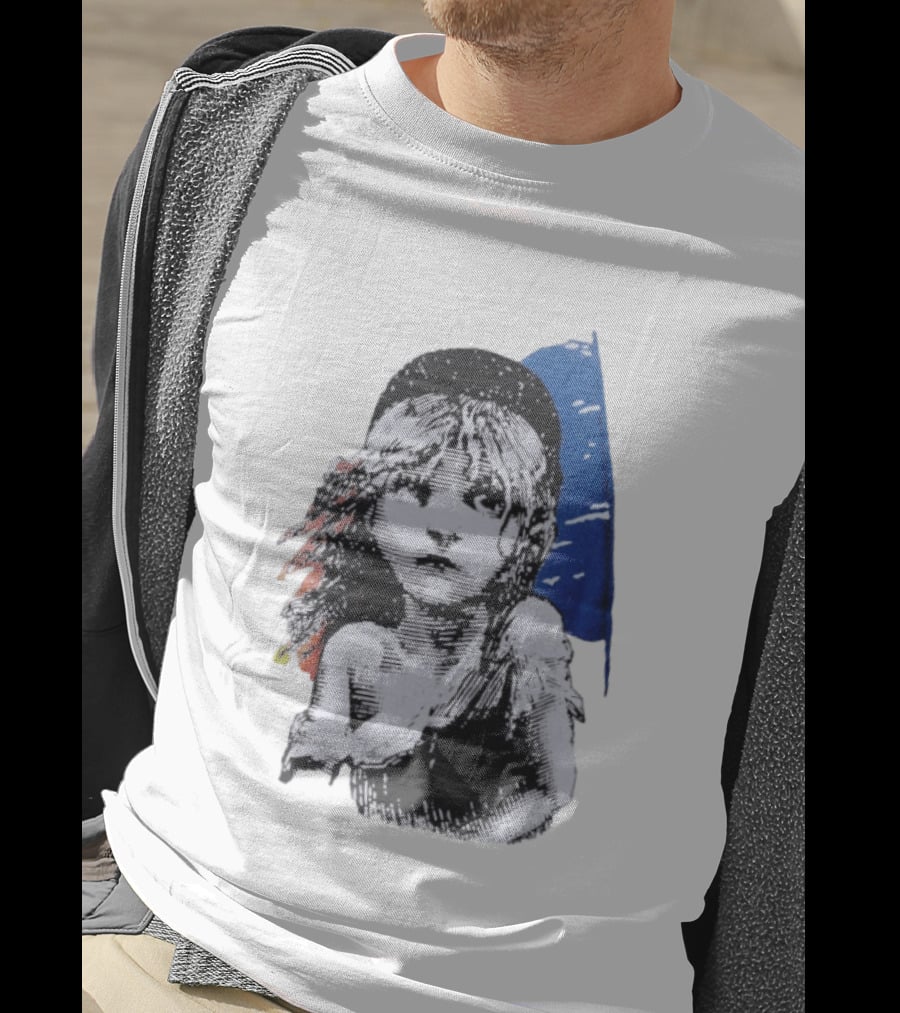 Les Miserables Cosette Vintage Illustration Blue Red T-Shirt