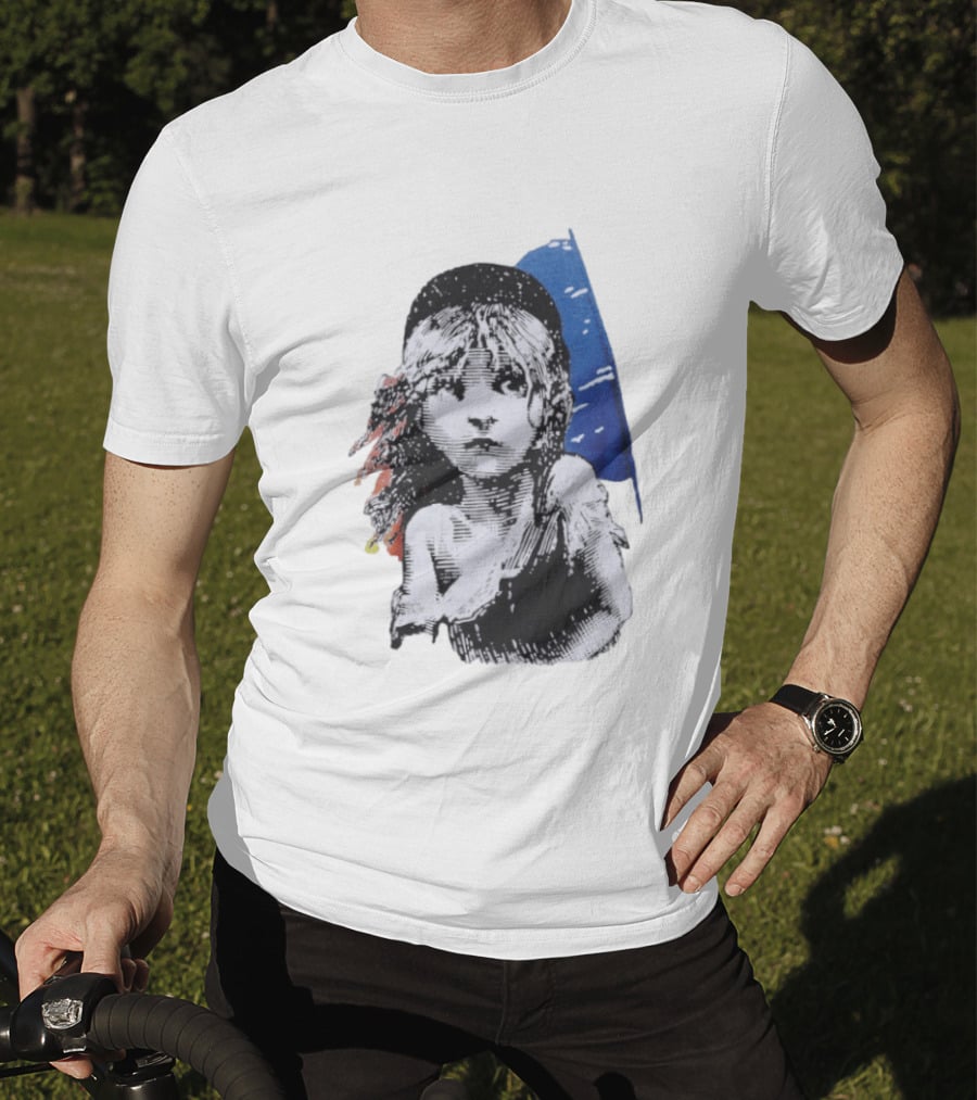 Les Miserables Cosette Vintage Illustration Blue Red T-Shirt